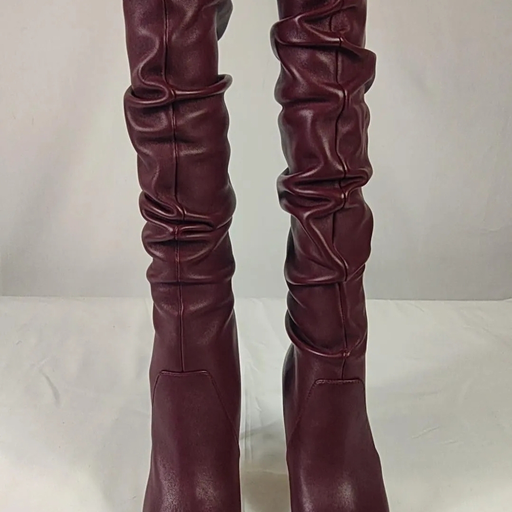 MICHAEL Michael Kors Burgundy Over the Knee Boots